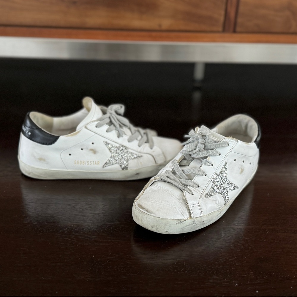 Golden Goose Superstar with Glitter Star Size 37